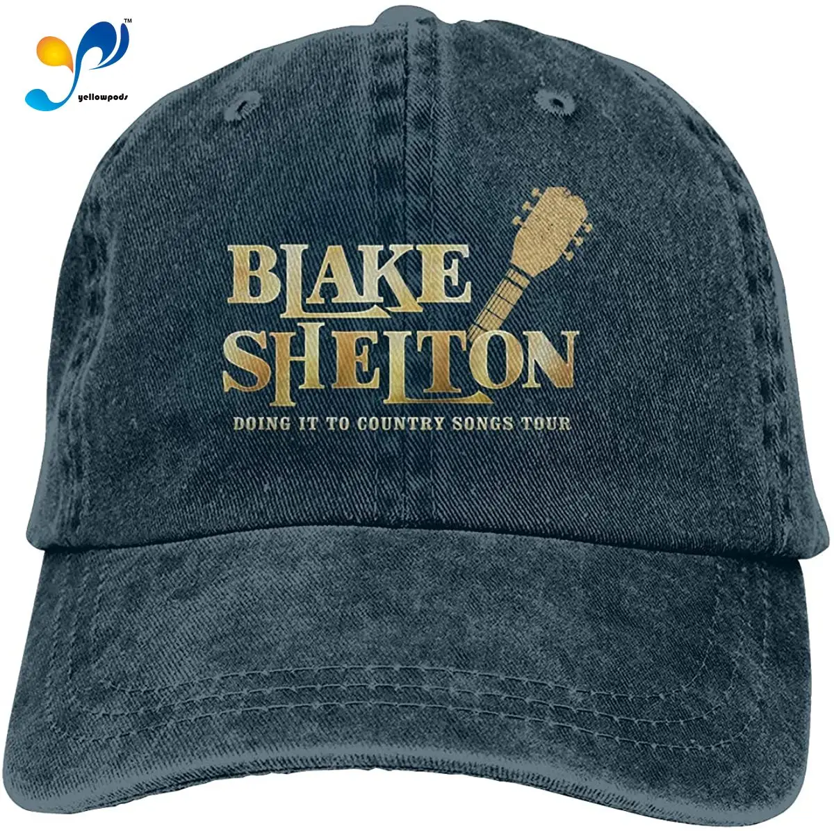 

Blake Shelton Hat Vintage Washed Denim Baseball Cap Adjustable Unisex