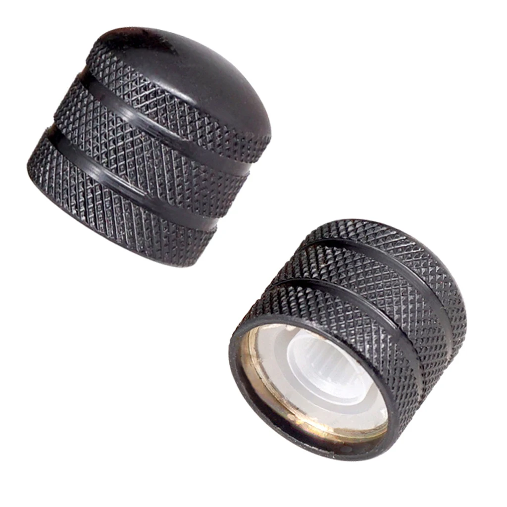 

Black Metal Guitar Volume Tone Control Knob Switch Tip Knob Cap