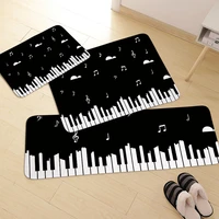 1 pc enipate piano mat music notes pattern welcome home door floor mats waterproof colored guitar beating rugs kitchen home deco