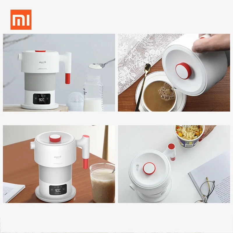 Xiaomi Deerma 0.6L складной электрический чайник автоматическая защита от отключения