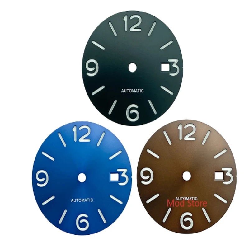 

Новинка 31,5 мм чёрный/синий/коричневый стерильный циферблат для наручных часов ETA2824 Miyota8215/8205 DG2813 Mov не зеленый лук