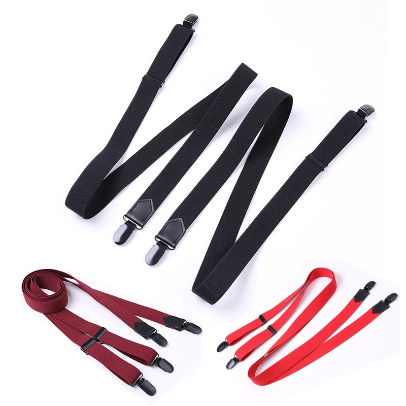 Подтяжки для тяжелых мужчин брюки с 4 сильными зажимами 2 5 см широкие эластичные