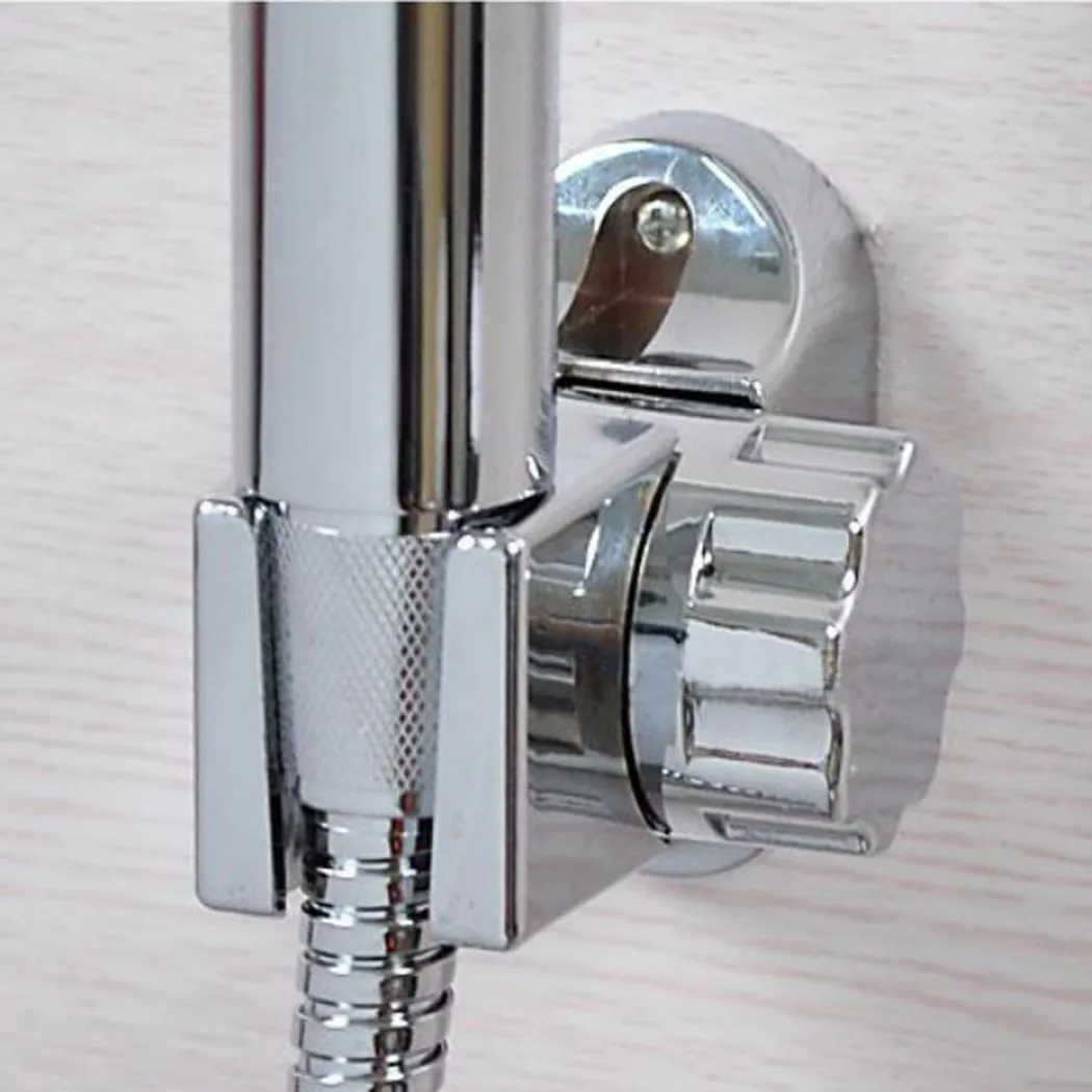 

Wall Shower Head Holder ABS ABS Rubber Adjustable Bathroom Bracket Chrome