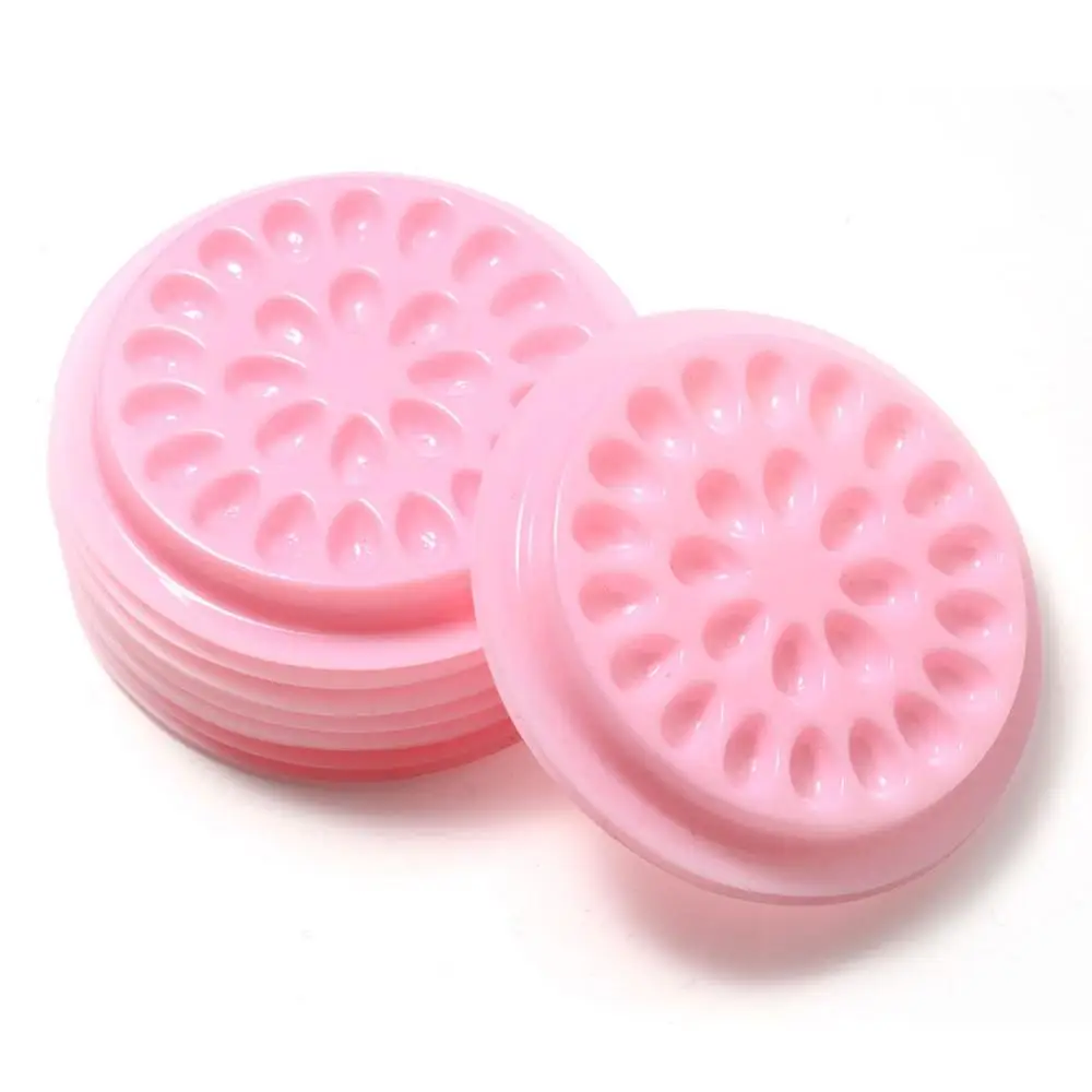 Индивидуальный клей-держатель для наращивания ресниц розовый и прозрачный в