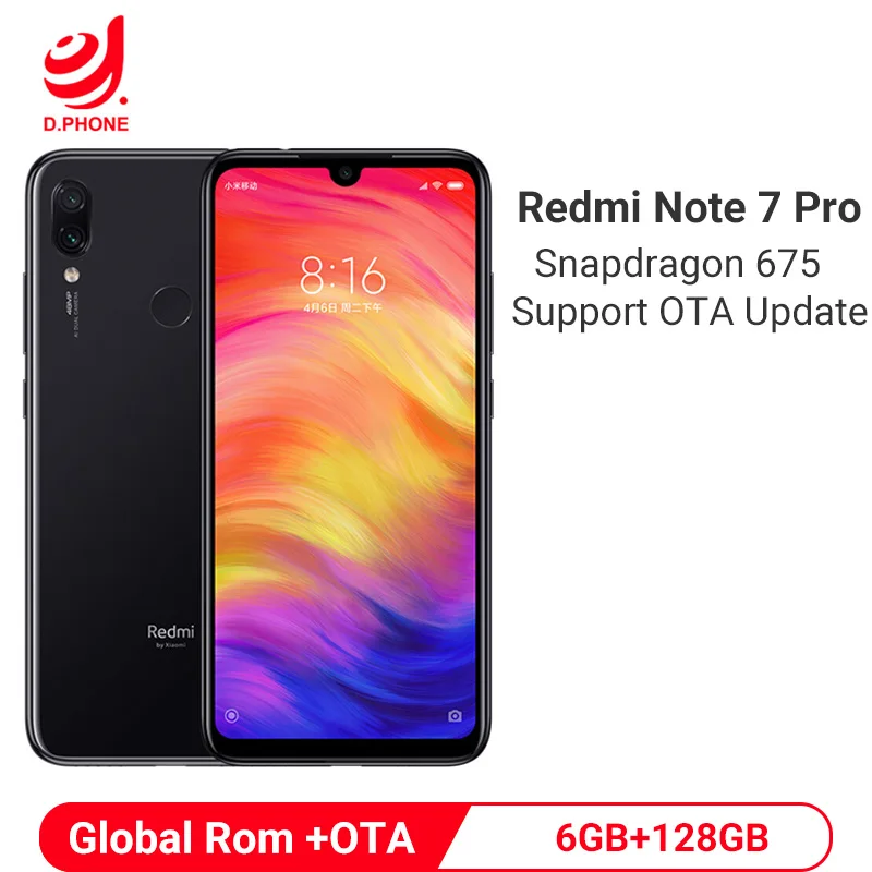 Официальный процессор Xiaomi Redmi Note 7 Pro 6 ГБ ОЗУ 128 Гб ПЗУ Восьмиядерный процессор 48MP IMX586 камера 4000 мАч смартфон