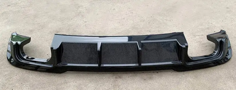 ABS Краски автомобиля задний бампер спойлер Диффузор крышка с выхлопные трубы для