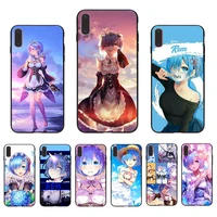 comic manga tre zero rem phone case for iphone xs se 2020 6s 6 7 8 plus xr x mobile shell 11 pro max 12 mini 5s hard cover coque