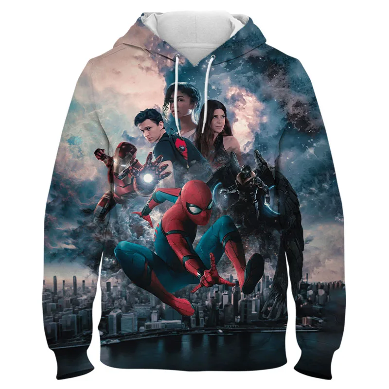 

2021 New Spider Man hoodie men's women's children's fashion casual sweatshirt 3d printing pullover street hip hop Harajuku coat