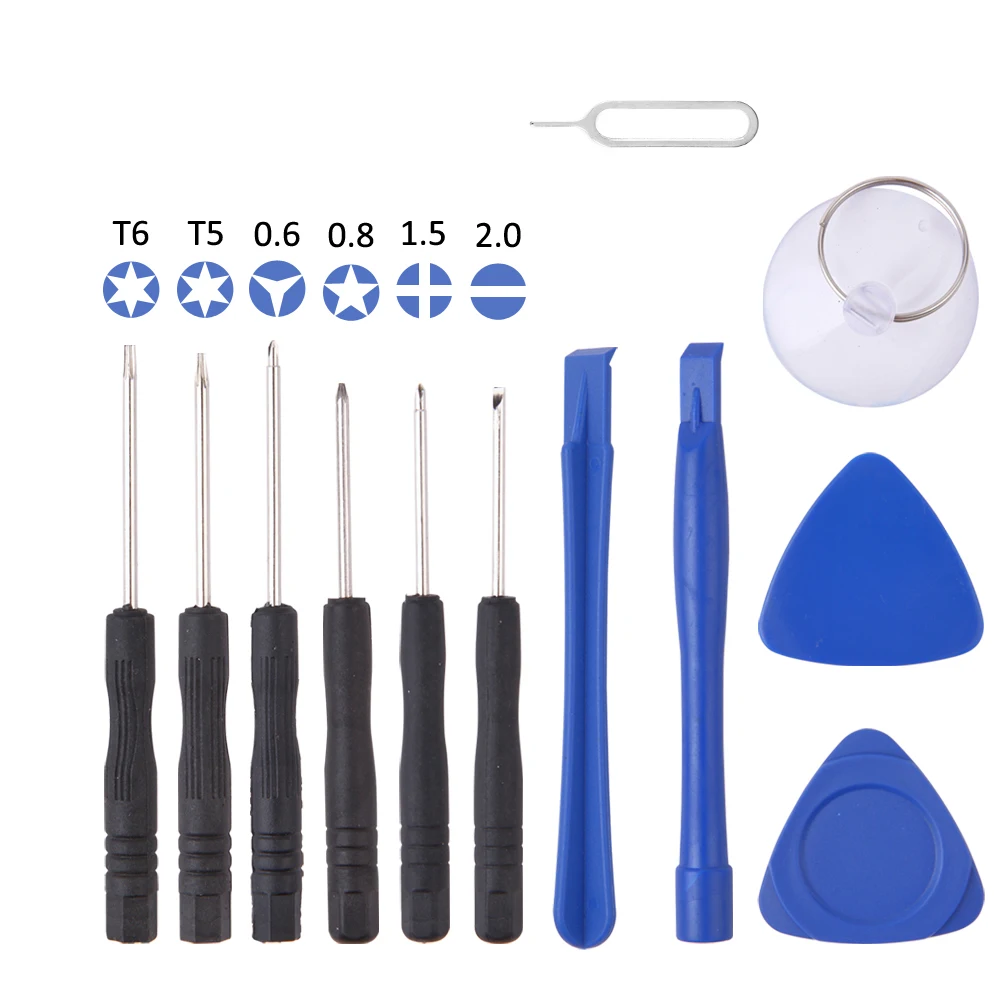 12 в 1 Набор инструментов Съемник элементов с 5 отверками Point Star/Y отвертка для iPhone 7