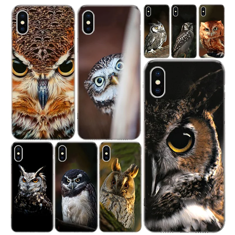 

Camouflage Owl Phone Case Cover For iPhone 13 11 Pro 12 Mini 7 8 6 6S Plus + XR X XS MAX SE 5 5S Art Customized Coque Cover