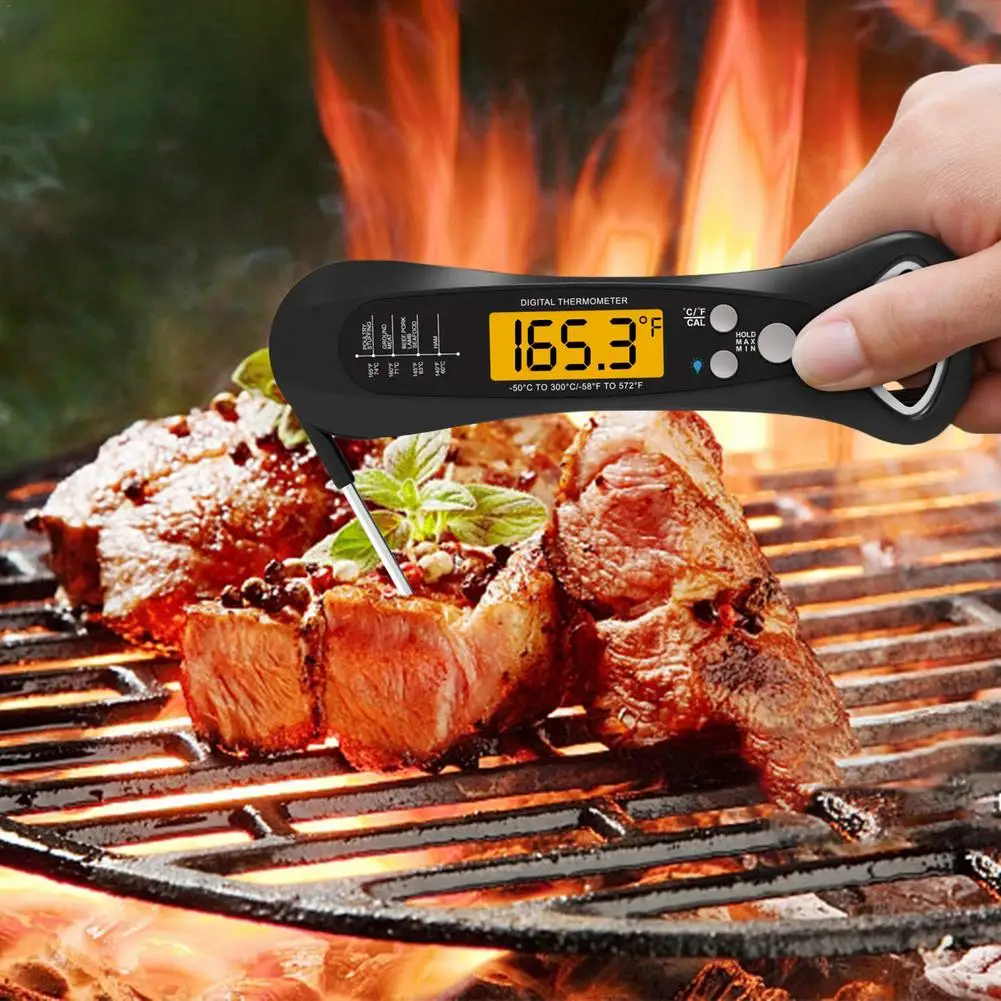 Instant Fast Reading Digital Food Meat Thermometer Waterproof Grilling BBQ LED Display Kitchen Candy | Дом и сад
