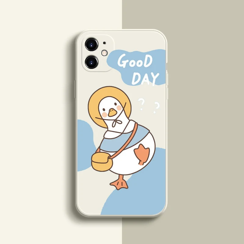 

Official Original Silicone Happy Day Phone Case For iPhone 11 12 Pro MAX Mini XR X XS 7 8 Plus Full Cover