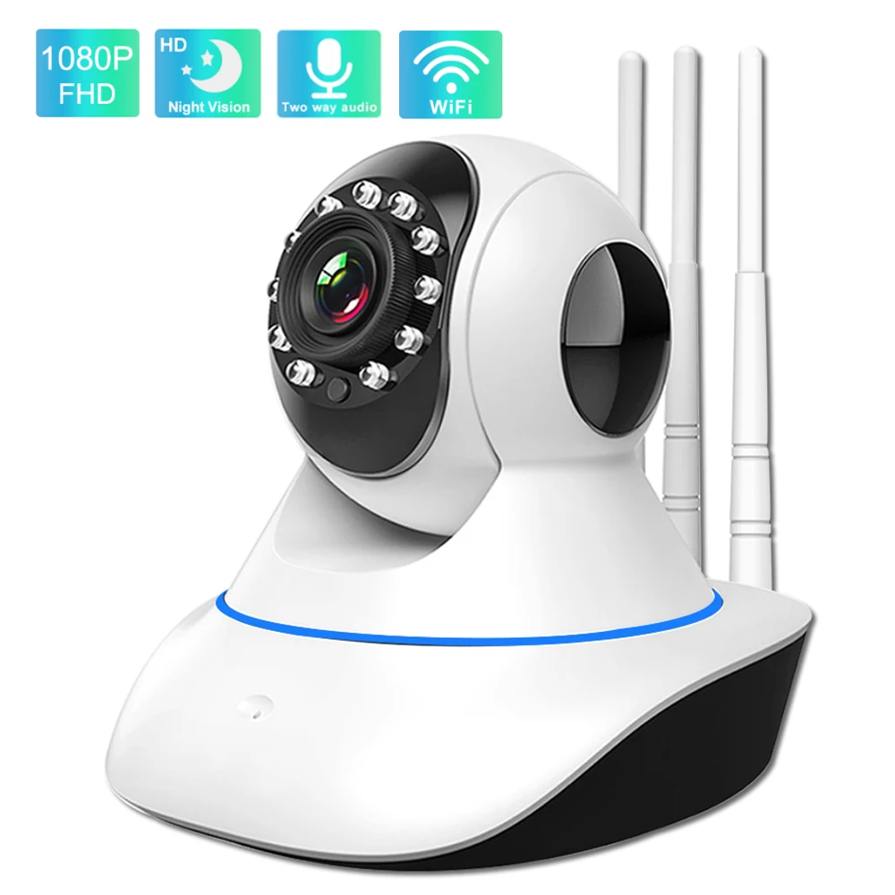 IP Камера Wi Fi 1080P Full HD мини проектор для домашнего Смарт двухстороннее аудио ИК