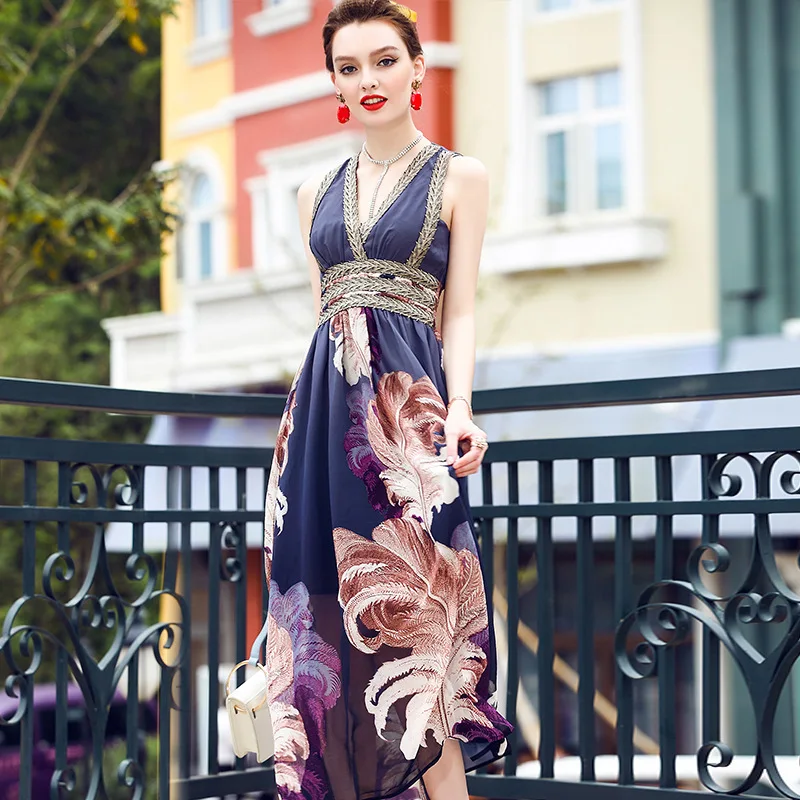 Летнее винтажное женское платье без рукавов Длинные вечерние приталенные платья