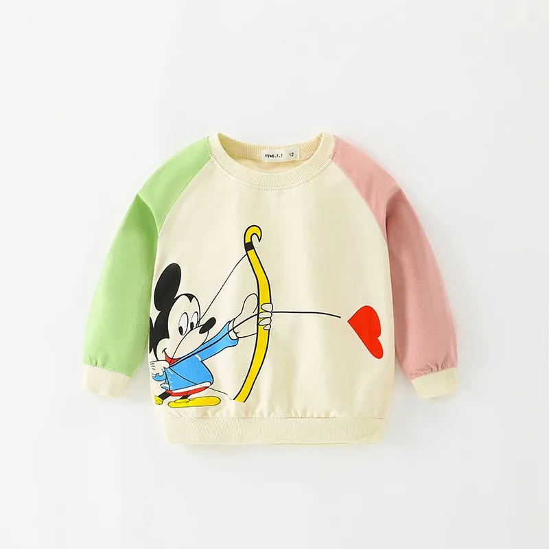 Детский хлопковый свитер с длинным рукавом на осень/весну|Тройники| |