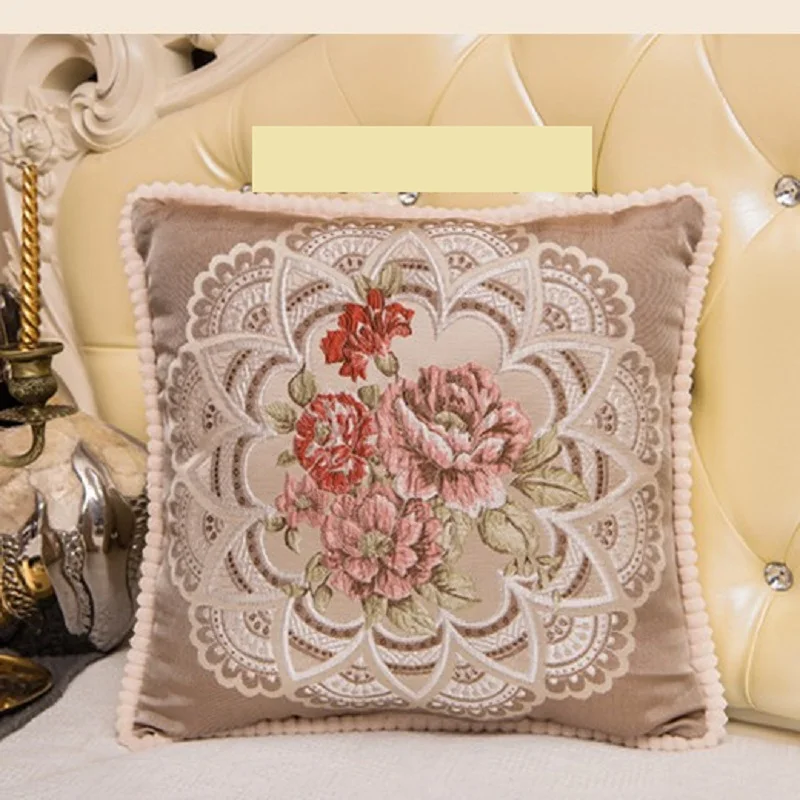 Наволочки декоративные жаккардовые в европейском стиле 48x48 см | Дом и сад