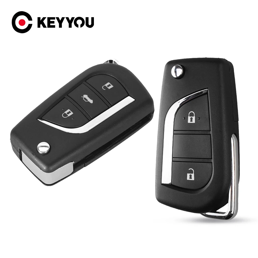 KEYYOU Toy48 Toy43 лезвие без порезов 2/3 кнопки замена Складной Корпус ключа
