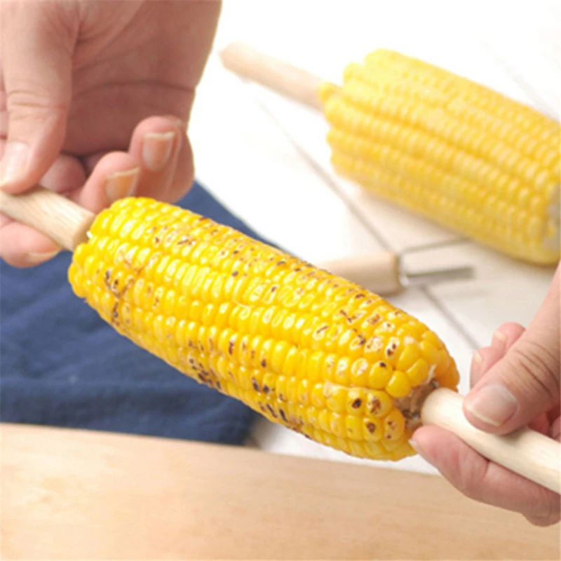 Вилки для барбекю кукурузы вилки еды игла обжарки вилка говядины колбасы фруктов