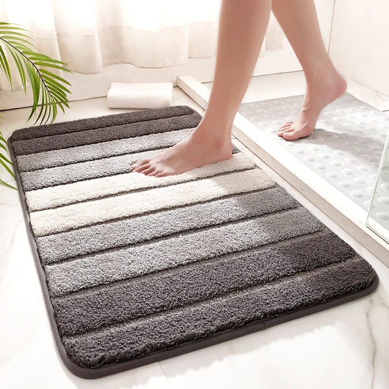 Коврик для ванной простой полосатый дверной коврик нескользящий впитывающий коврик прямая поставка