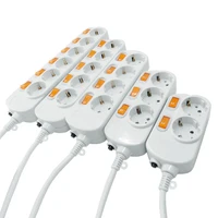 power strip surge protection 3456 outlets eu socket plug electrical extension sockets independent switches 1 52 5m cord