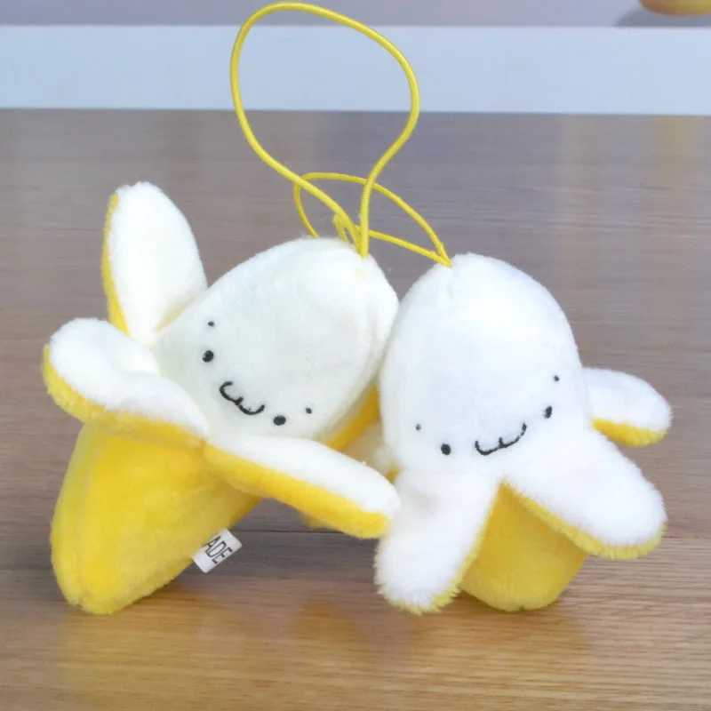 

5CM-7CM Yellow Banana Plush Toy String rope Stuffed plush Key Chain Toy Kid's Wedding Gift Plush Toy banana toys