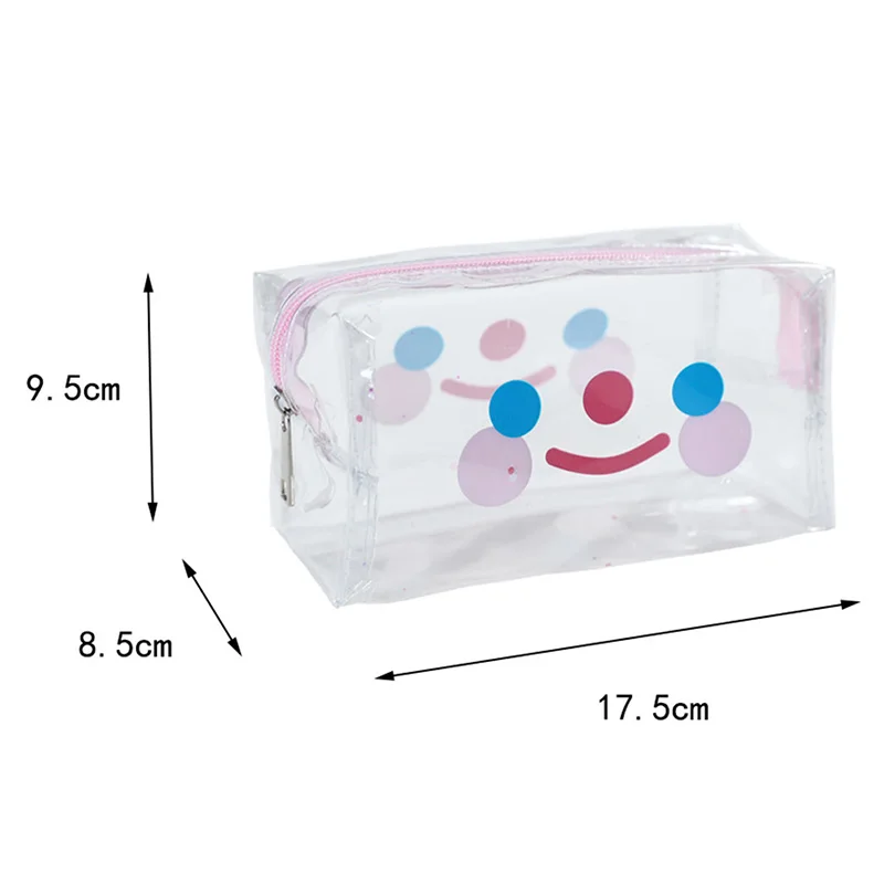 

Cute Cartoon Girl Animals Makeup Bag Transparent Women Cosmetic Bag PVC Zipper Makeup Kit Travel Toiletry Organizer Holder