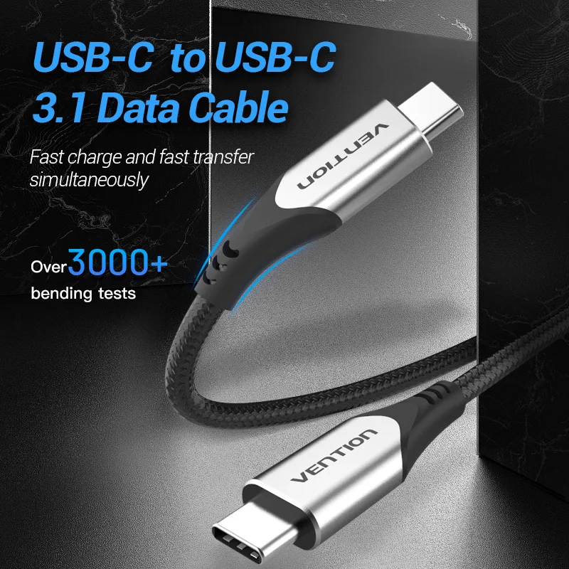 Vention USB C к Type кабель для Samsung S9 S8 PD 60W 4K Quick Charge 4 0 Быстрый зарядный MacBook Pro