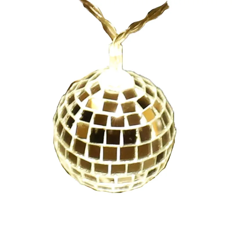 Светодиодная гирлянда зеркальный шар диаметр 4 см украшение для бальной комнаты