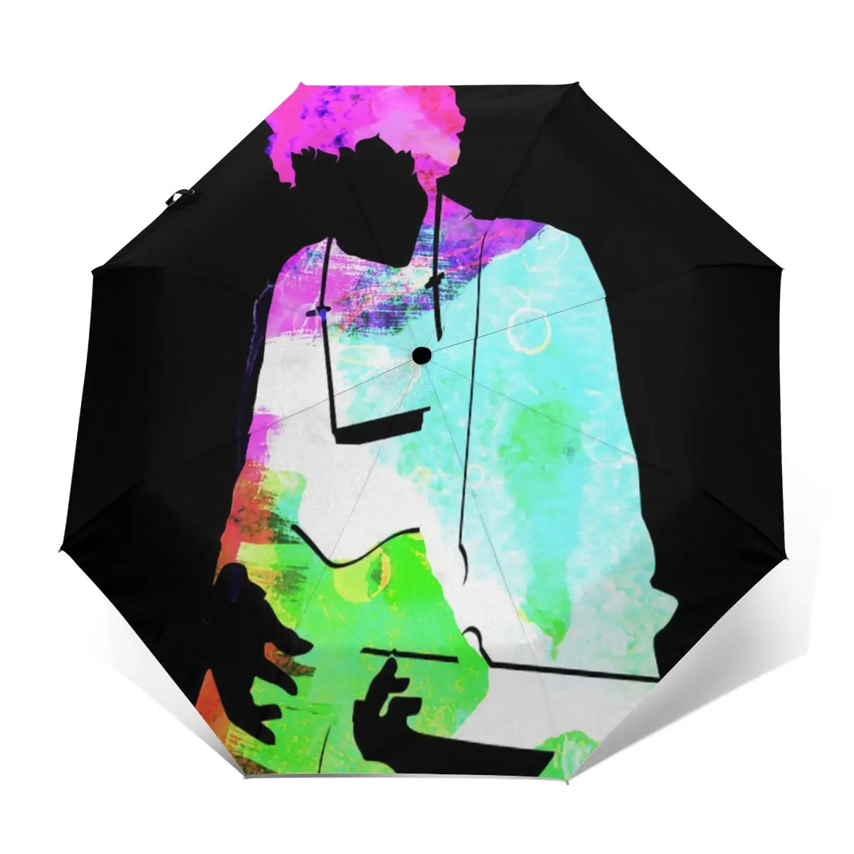

Band Umbrella Anti UV Auto Umbrella Stylish Painting Folding Backpack Umbrella
