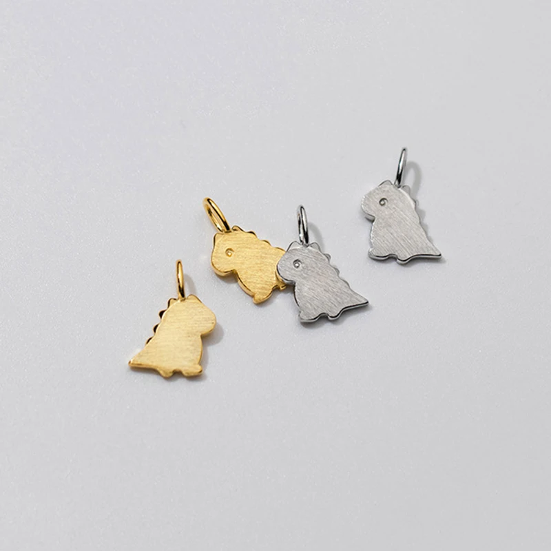 Милые Подвески MEETSOFT из матового серебра 925 пробы с динозавром ожерелье ручной