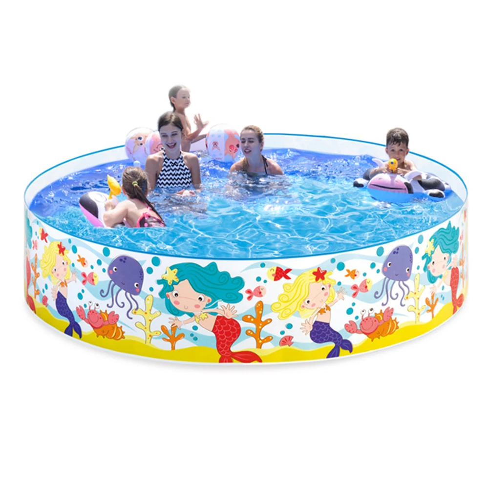 

PVC rigid plastic portable swimming pool summer baby children adult family swimming pool round swimming pool #W