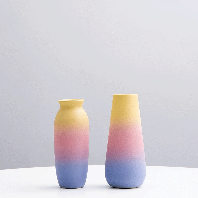 

Modern Minimalist Vase Ceramic Creative Desktop Ornaments Dried Flowers Small Vase Home Decoration Decorative Jewelry