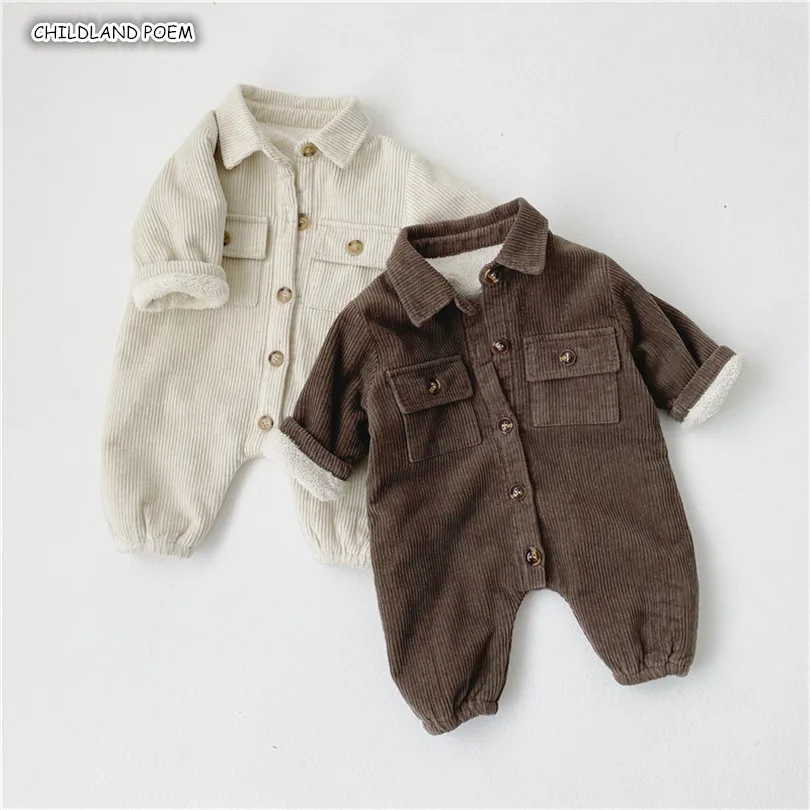 Комбинезон для маленьких мальчиков зимняя одежда новорожденных флисовый