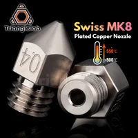 trianglelab swiss mk8 plated copper nozzle durable non stick high performance m6 thread for 3d printers for cr10 hotend ender3