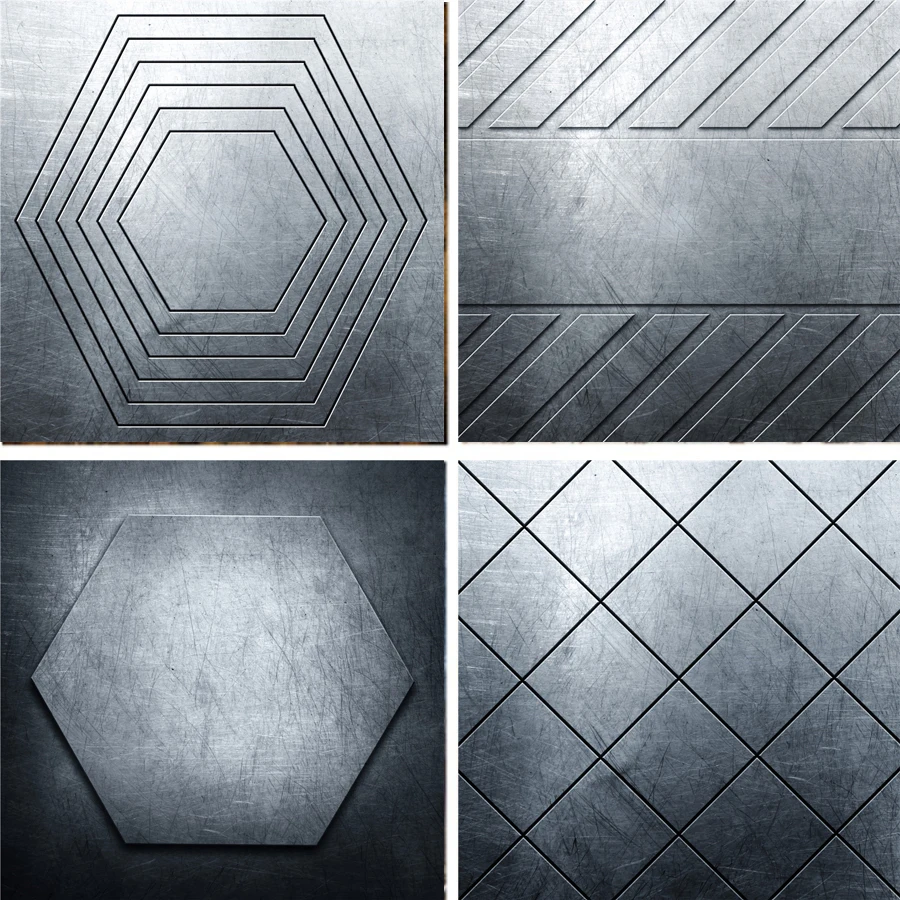 Реквизит для фотостудии Nitree металлическая фотография геометрический узор