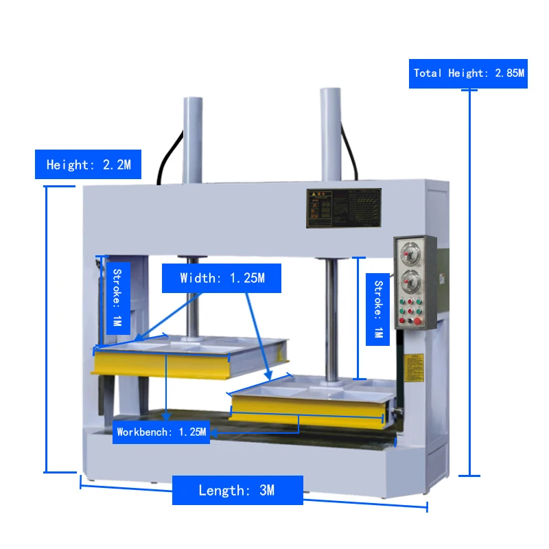 Высококачественная машина для холодного прессования шпона 4 цилиндра 380 В 50 т