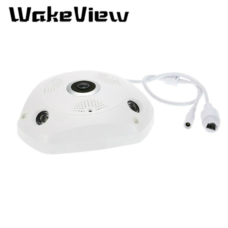 WakeView 4MP пластиковая IP камера рыбий глаз 360 градусов 3 шт. массив светодиодов ночное