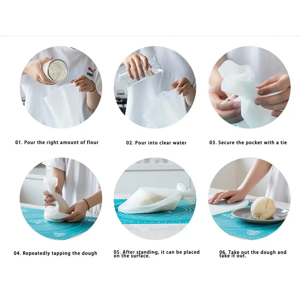 Bakeware Cooking Pastry Tools Soft Silicone Preservation Kneading Dough Flour-mixing Bag Kitchen #1119 | Дом и сад