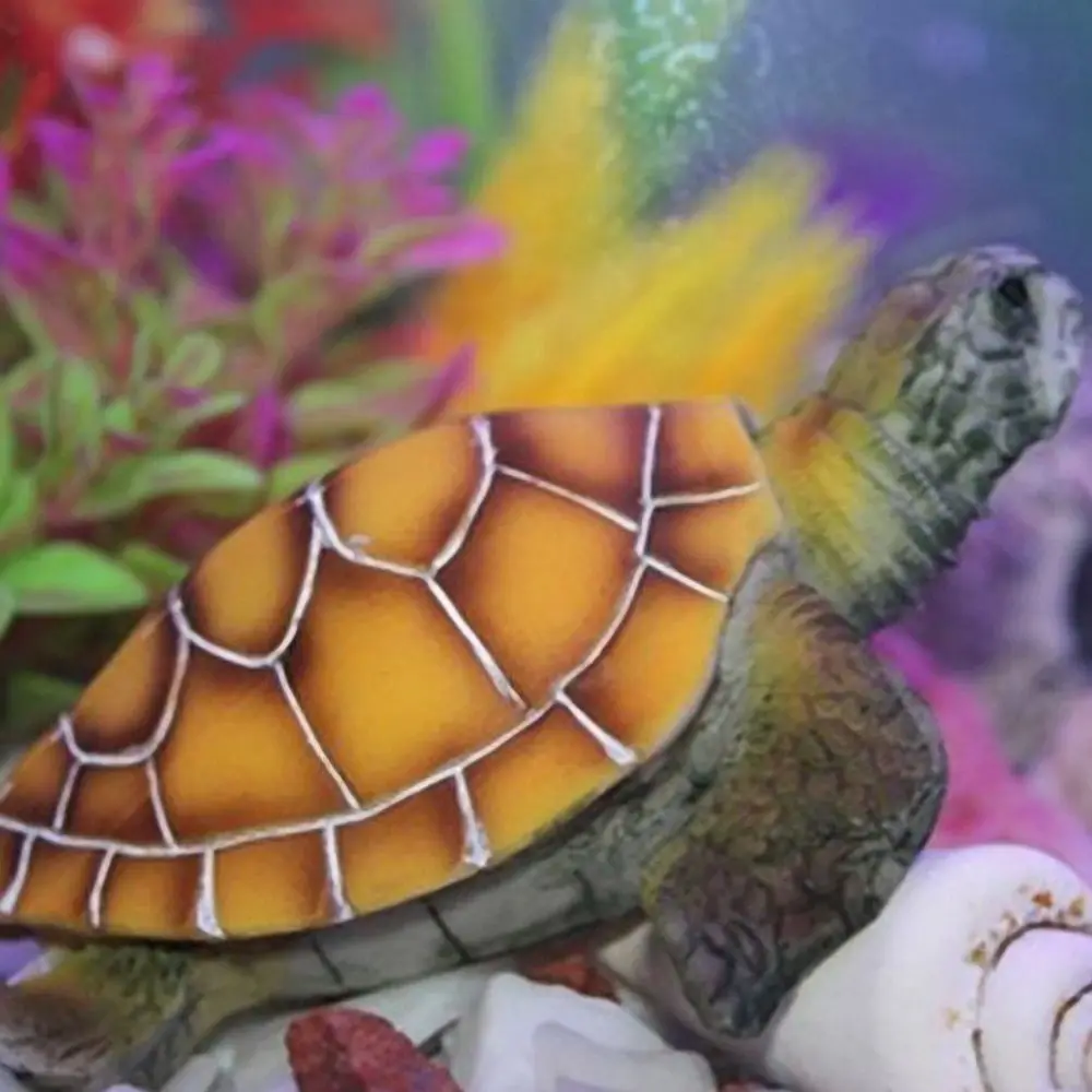 

1Pc Aquarium Fish Tank Artificial Turtle Resin Ornament Simulation Sea Tortoise Underwater Landscape Fish Tank Decoration