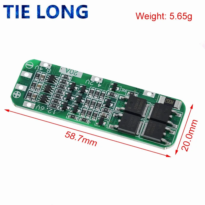 Зарядное устройство для литий-ионной литиевой батареи 3S 20A 18650 печатная плата