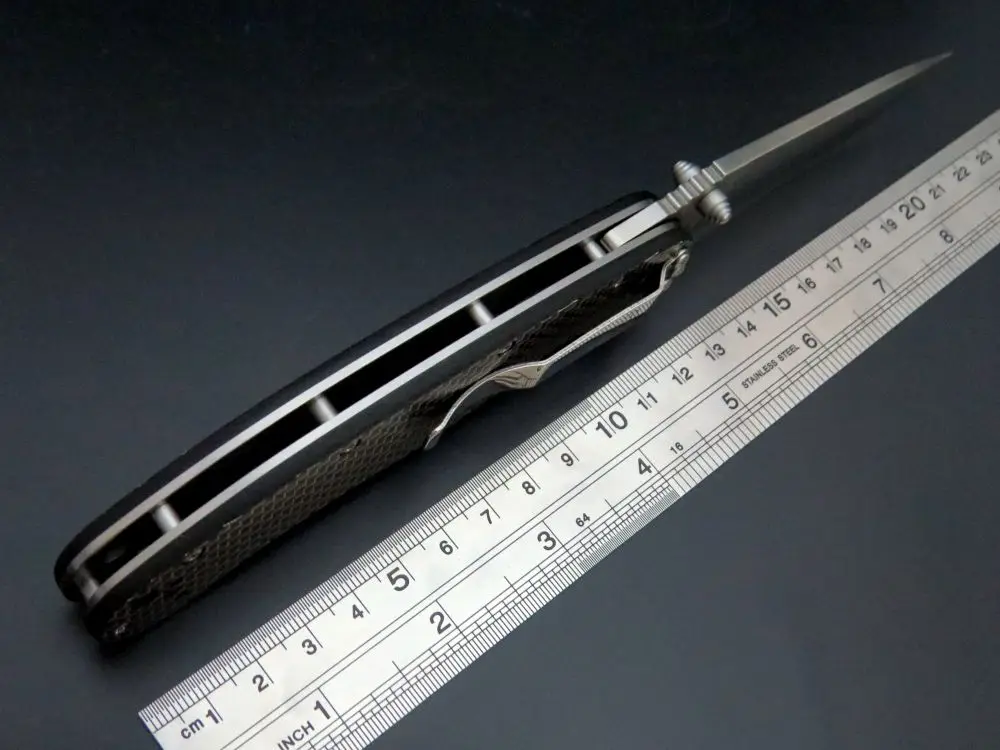 Складной нож RAT Model 1 ручка из углеродного волокна для выживания кемпинга