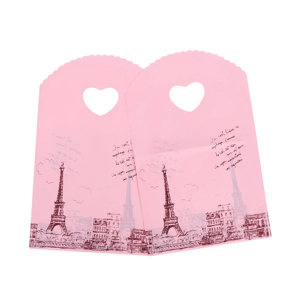 50 шт./компл. башня шаблон упаковочные сумки розовые милые пластиковые