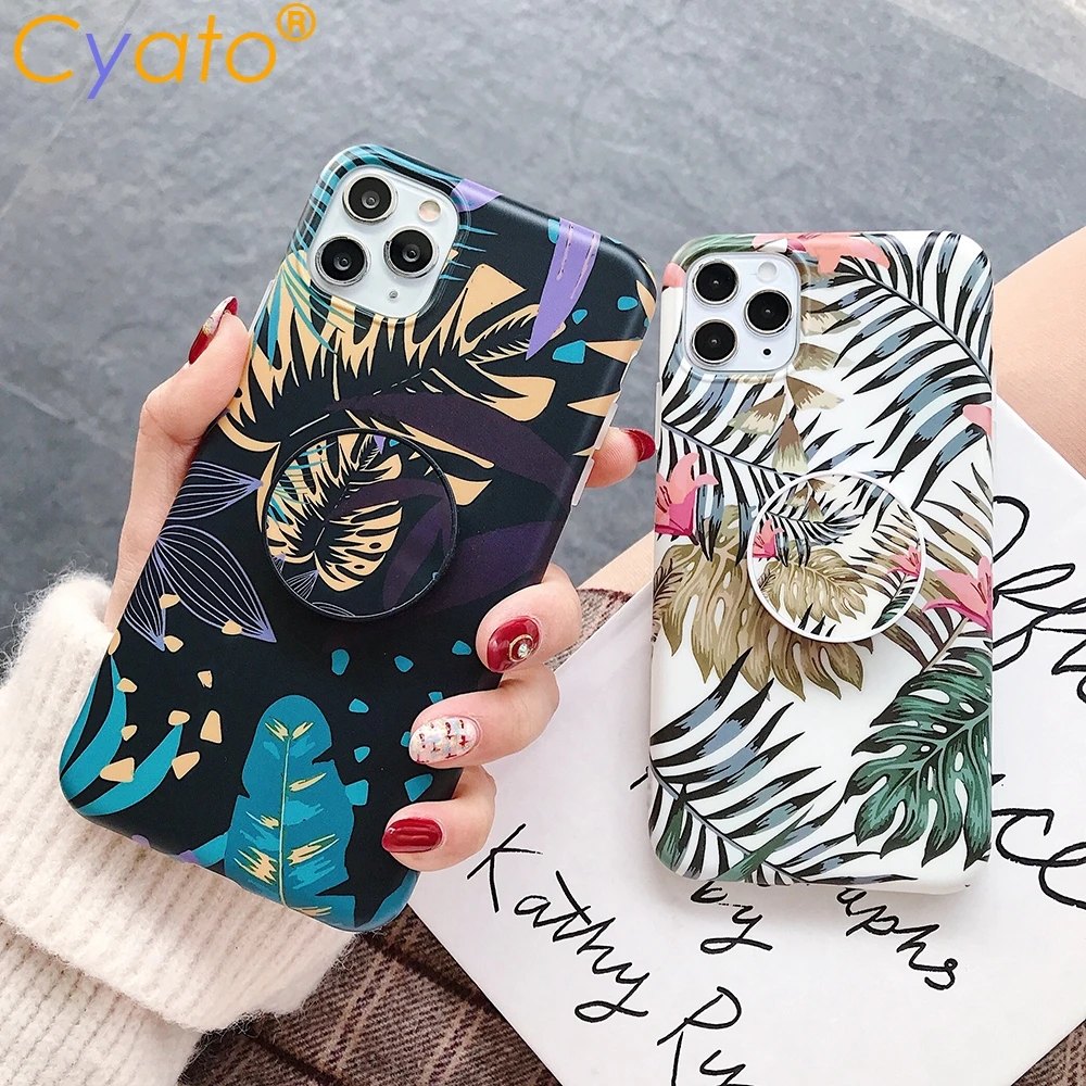 CYATO Ретро чехол для телефона с банановым листом iPhone 11 Pro Max XR XS 6 6S 7 8 Plus откидная
