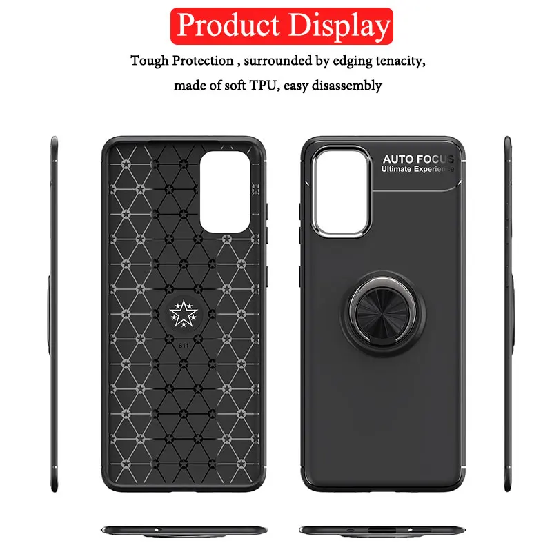 

Case for Samsung Galaxy S21 Ultra Plus A41 A31 A51 A71 M31s M31 Case Cover Metal Ring Phone Case for Samsung S21 Note20 Ultra 5G
