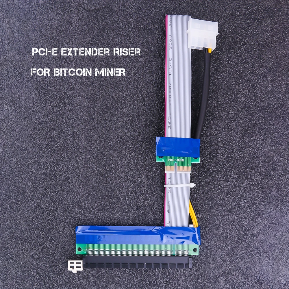 Kebidumei 30 см PCI-E 1X до 16X гибкий удлинитель расширитель Riser с кабелем питания для