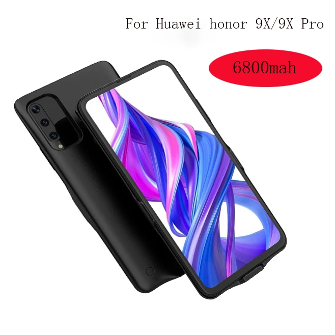 6800 мАч банк питания зарядное устройство чехол для huawei honor 9X внешняя запасная крышка для honor 9X Pro батарея Чехол