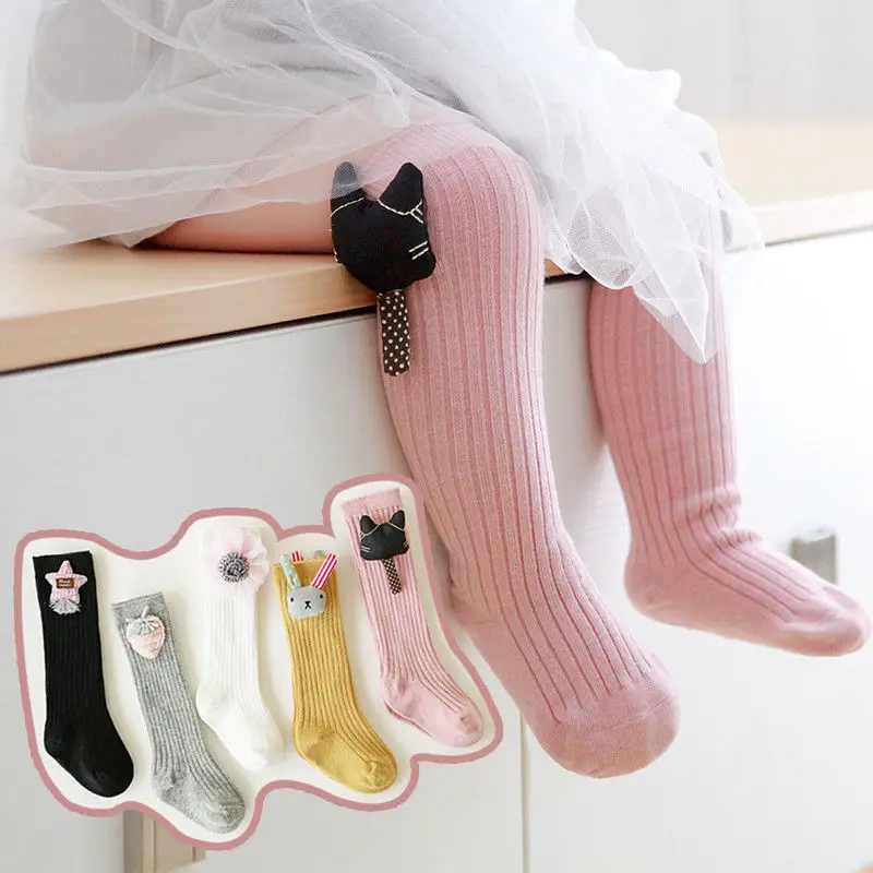 

Pudcoco Newly Cute Baby Kids Toddler Girls Stockings Cotton Tights Knee Thigh High Tights Stockings Pants Hosiery Pantyhose