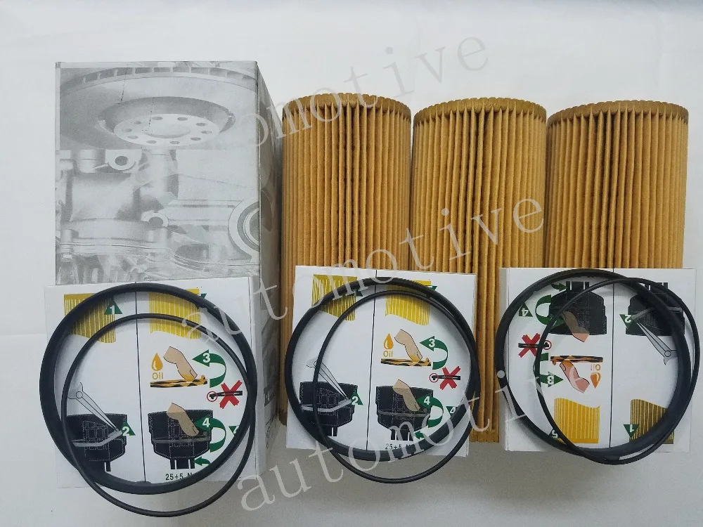 Новый 3 шт масляный фильтр пригодный V6 Audi двигатель A4 S5 Q5 A6 Quattro 06E 115 562 06E115466 06E115562A |