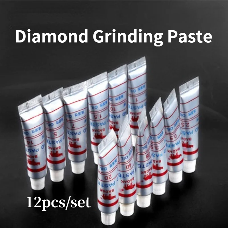

12 Pcs Diamond Grinding Paste/ Metal Polishing Paste/ Amber Metal Oily Grinding Paste /Jade Glass Mirror Diamond Polishing Paste