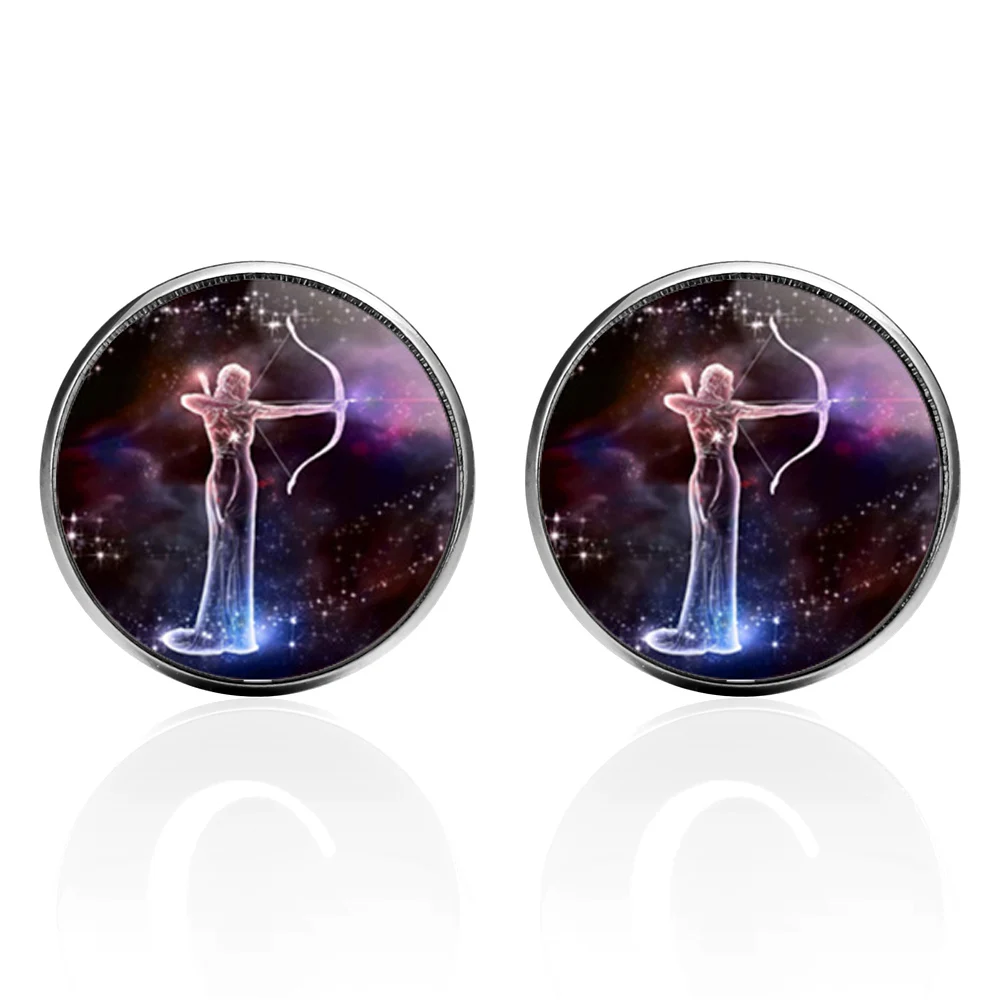 Винтажные стеклянные Свадебные Запонки с созвездиями мужские модные запонки
